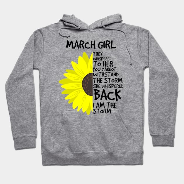 March Birthday Girl Hoodie by lateefo